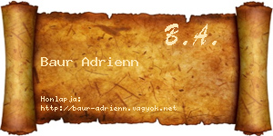 Baur Adrienn névjegykártya