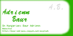adrienn baur business card